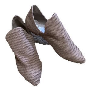 Womens Nubuck Slip On Flats 6.5